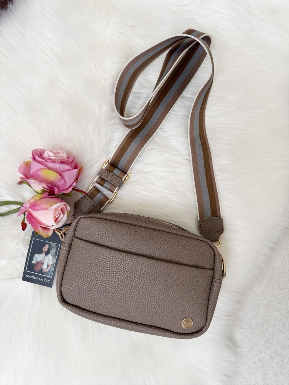 NWT Taupe Crossbody Bag